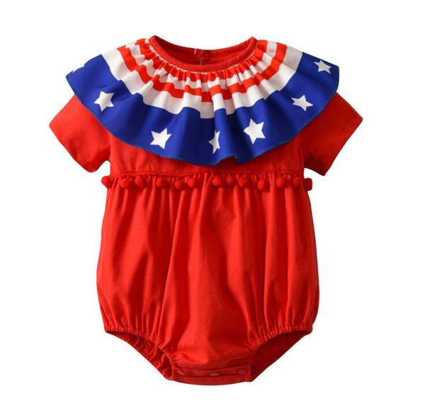 

Ins Hot New Baby Rompers American Festival Wear Baby Unisex Jumpsuits 2 Colors