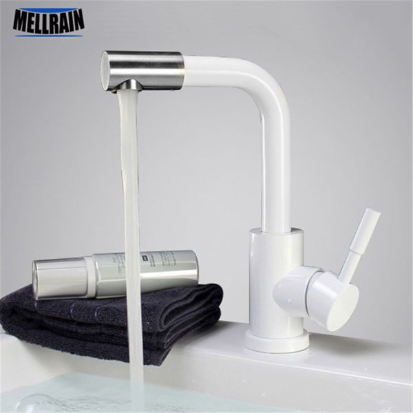 

3 colars choose 304 stainless steel brushed basin mixer rotatable bathroom basin faucet lavatory faucet