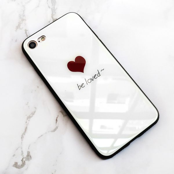 

luxury tempered glass case for iphone 10 glass case cute love heart beloved mirror tempered glass cover