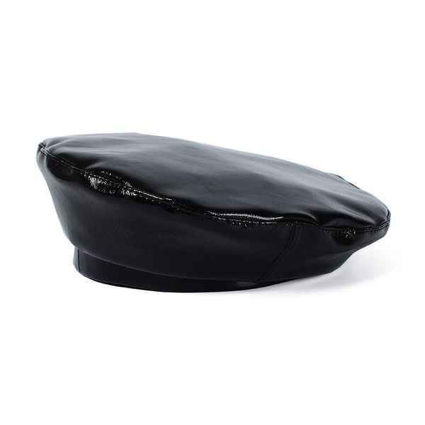 

pu leather beret hats women warm caps female french femme brand design adjustable beret hat luxury fashion accessories, Blue;gray