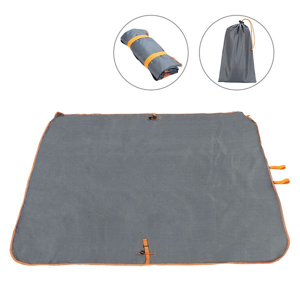 

2-in-1 camping mat blanket picnic ground tarp traveling hiking beach ground mat water repellent camping storage bag