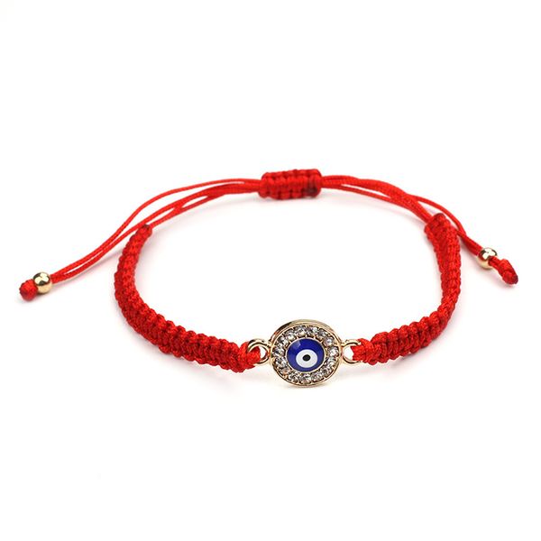 

whole sale2017 fashion bracelet evil eye red line string rope bracelet of fate good lucky thread braided valentine gift jewelry, Golden;silver