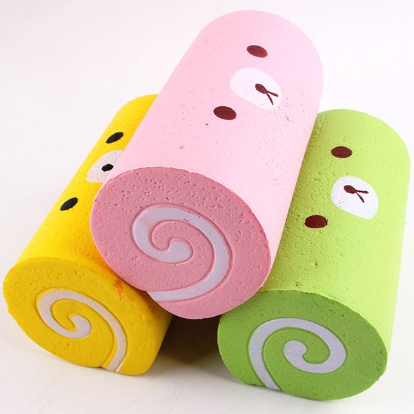 

15cm squishy swiss roll emoji scented charm slow rising squeeze stress reliever toys for children adults relieves stress anxiety gift