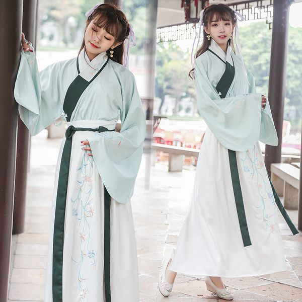 

летние девушки hanfu национальный костюм древний китайский косплей зеленый костюм династии мин фея китай женщины hanfu одежда леди, Red