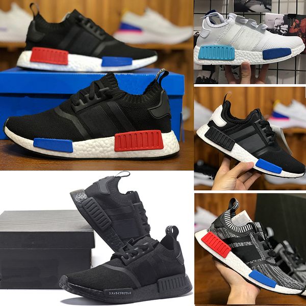 

NMD R1 OREO Runner NBHD Primeknit OG тройной черный белый камуфляж кроссовки для мужчин Женщины к