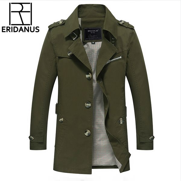 

new fashion men upscale slim fit casual trench coat/male pure color pure 100% cotton british style long jackets m-5xl x784, Black;brown