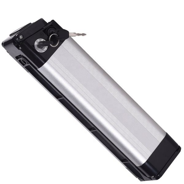 

au eu us ebike seat tube silver fish battery 36v 12ah batteries 20a bms for 350w to 500w motor 42v 2a charger