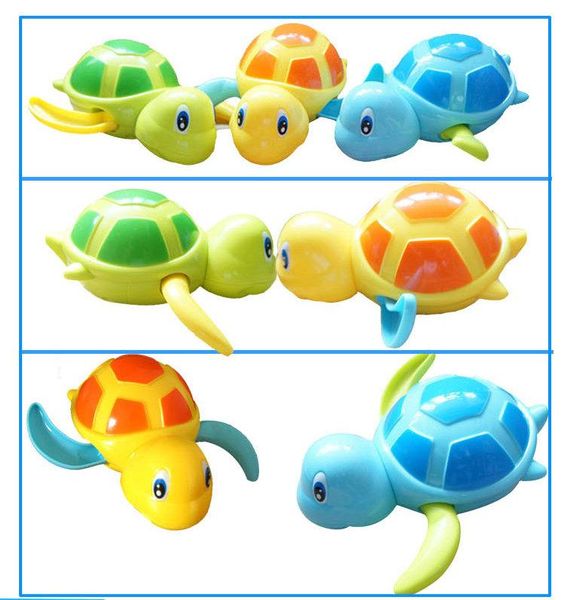 

3pcs baby shower bath tortoise animals water clockwork floating toys fir children kids swimming paddle game beach fish toy