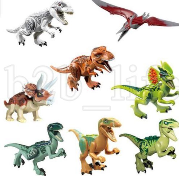 

8pc et jura ic dino aur brick mini world block building block baby toy for kid children birthday gift kka5545