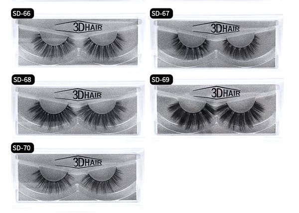 

2018 11 styles selling 1pair/lot 100% real siberian 3d mink full strip false eyelash long individual eyelashes mink lashes extension