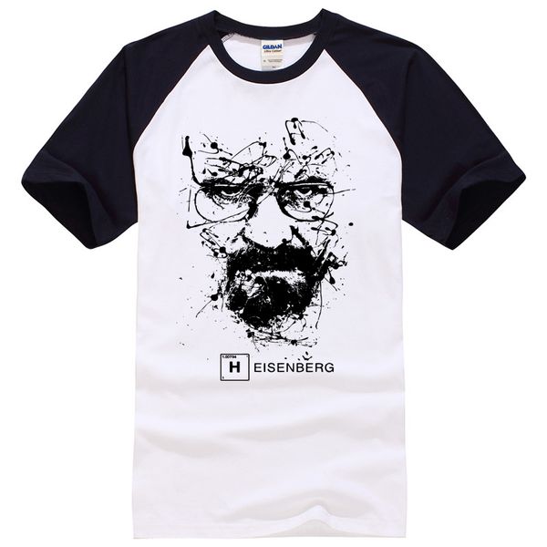 

Битник Breaking Bad Футболки Мужчины Гейзенберг С Коротким Рукавом О-Образным Вырезом