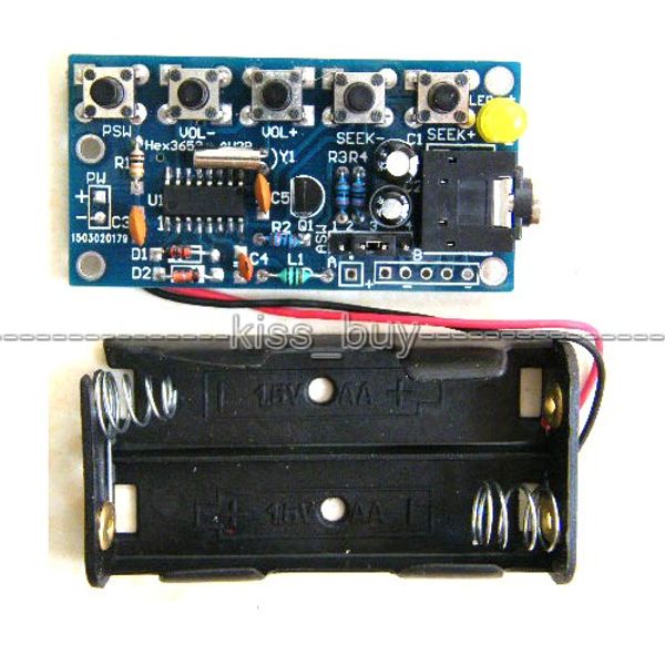 Freeshipping FM 76MHz-108MHz modulo ricevitore radio radio stereo FM senza fili PCB kit elettronici fai-da-te