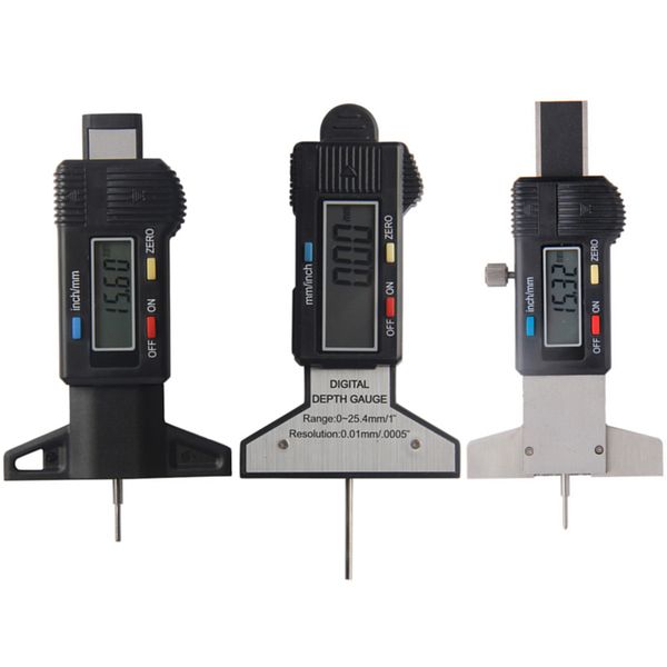 

hipping 0-25mm/0-25.4mm/0.01mm digital depth gauge lcd display wheel tread depth gauge micrometer caliper measure tools