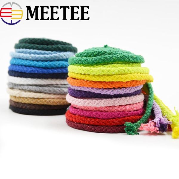 

20meter 5mm eco-friendly 100% cotton cord high tenacity twisted rope thread diy craft woven string home textile craft home decor, Black;white