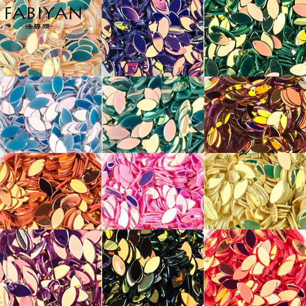 

12 color oval horse eye laser nail art glitter decoration sequins paillette 3d tips accessorie design tool acrylic uv gel polish, Silver;gold