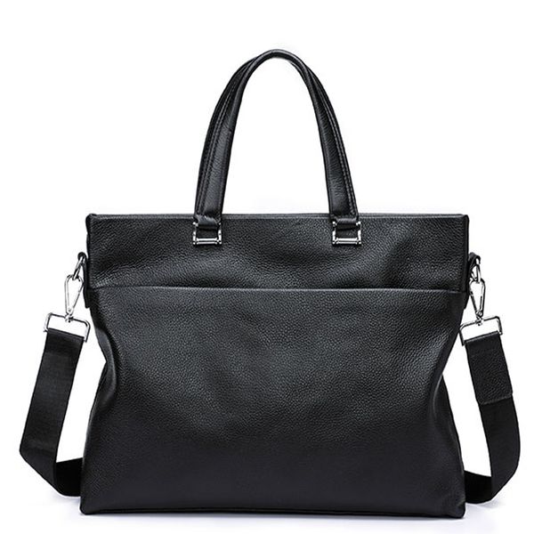 

man business work briefcase computer laptote bag genuine leather handbag casual commercial shoulder messenger bags for male