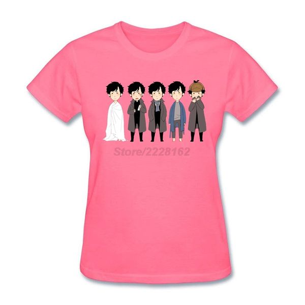 

custom made chibi sherlocks t-shirt for ladies graphic homme tees t shirt site, White