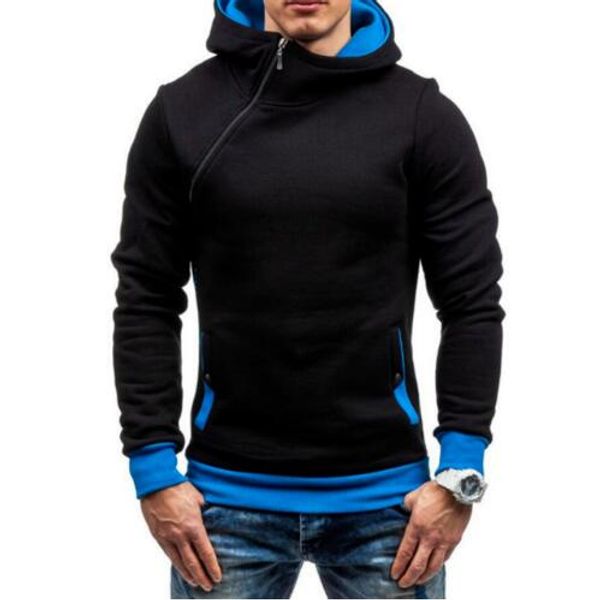 2019 mode Hoodies Männer Sudaderas Hombre Hip Hop Herren Marke Feste kapuze zipper Hoodie Strickjacke Sweatshirt Slim Fit Männer Hoody