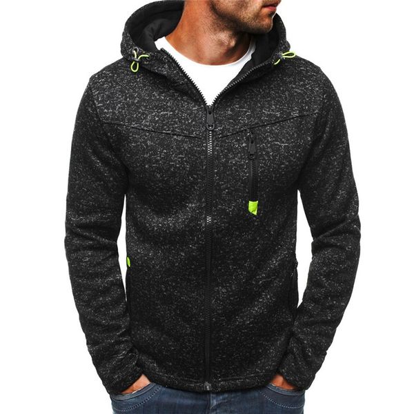 

wholesale-men's long sleeved zipper coat bodybuilding streetwear fitness sweatshirt workout tracksuit for training autumn winter clothing, Black;red