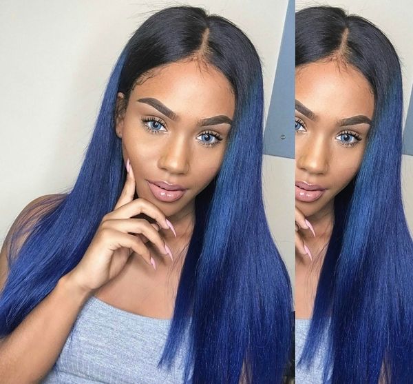 Brazilian Ombre Silky Straight Glueless Full Lace Human Hair Wigs