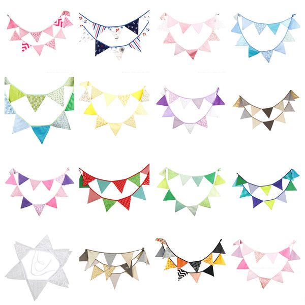 

12 flags 3.3m bunting banner rustic garland pennants birthday baby shower decor wedding decoration p props party supplies 8d