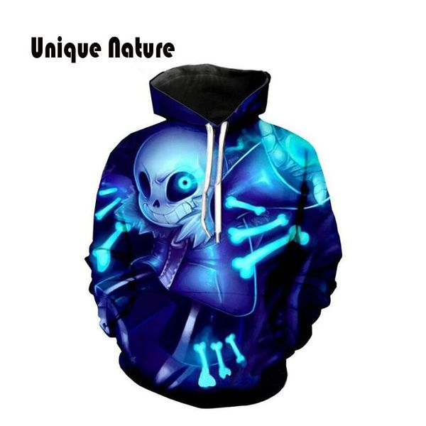 

unique nature 3d hoodies hip hop pullover mens outwear funny design outwear anime tracksuits long sleeve streetwear plus size, Black