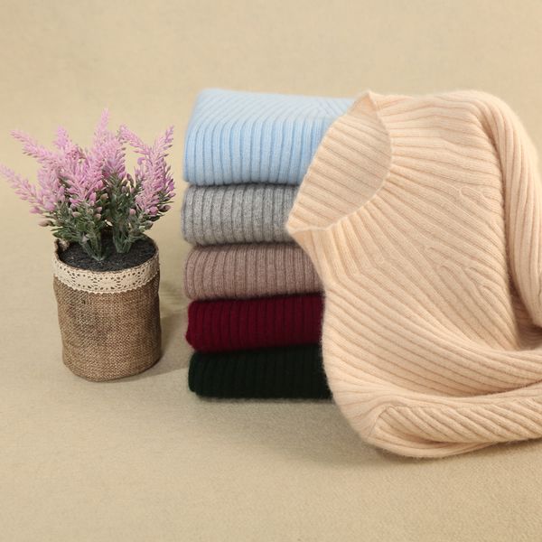 

women's sweaters quality winter sweater women high collar pure cashmere blend female soft wool 2022 warm pullover d00204, White;black