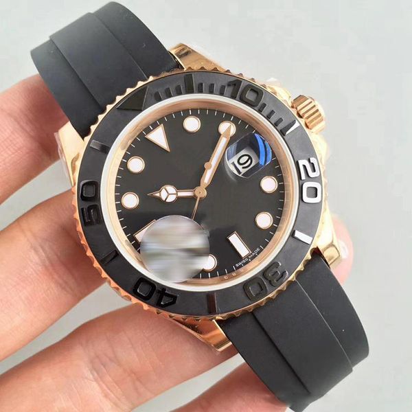 

2019 топ мужские часы yacht - master 40 мм с автоматическим механизмом механические мужские часы из нержавеющей стали наручные часы бесплатн, Slivery;brown