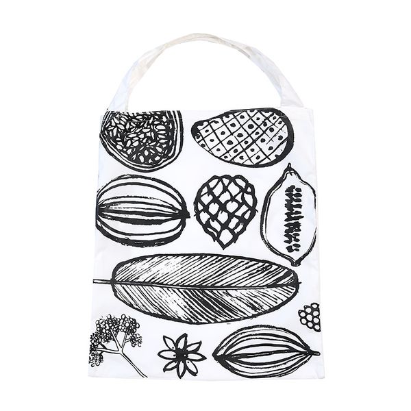 

new korea harajuku girl casual tote cartoon white leaf fruit messenger bag women's canvas shopping bag handbags