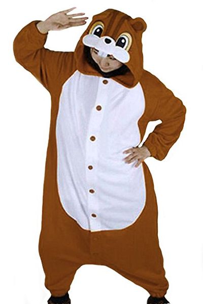 

animal cosplay costume squirrel pajamas, Black