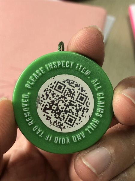 

Qr-код проверено подлинный фондовой X тег зеленый круглый тег пластиковые пряжки о