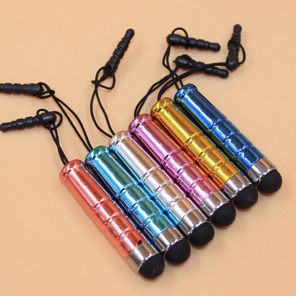 

100pcs/lot stylus pen with lanyard for capacitive touch screen pen mobile phones tablet pens stationery ing, Black;red