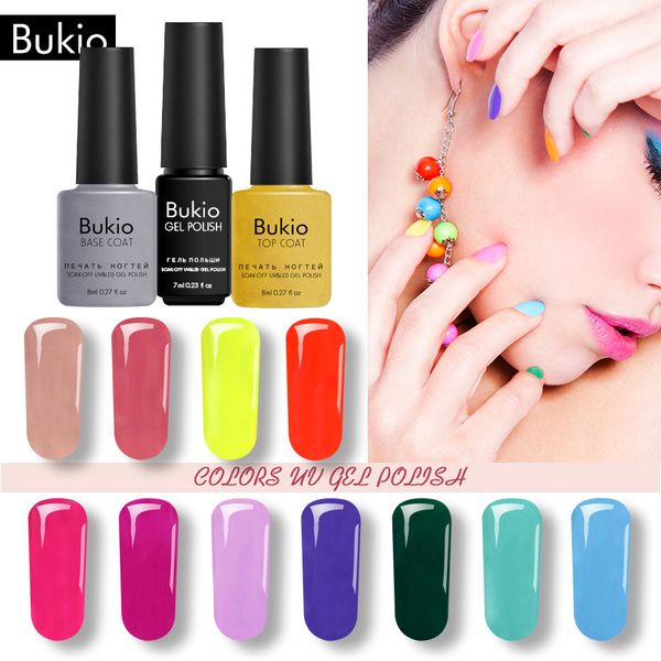 

bukio lucky color gel polish nails accessories a set of gel varnishes 29 pure colors nails sticker art manicure design uv lamp, Red;pink