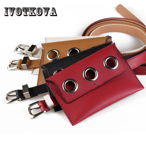 

ivotkova young lady belt bag fashion pu leather women waist packs new designer female funny phone bags girl gift drop shipping