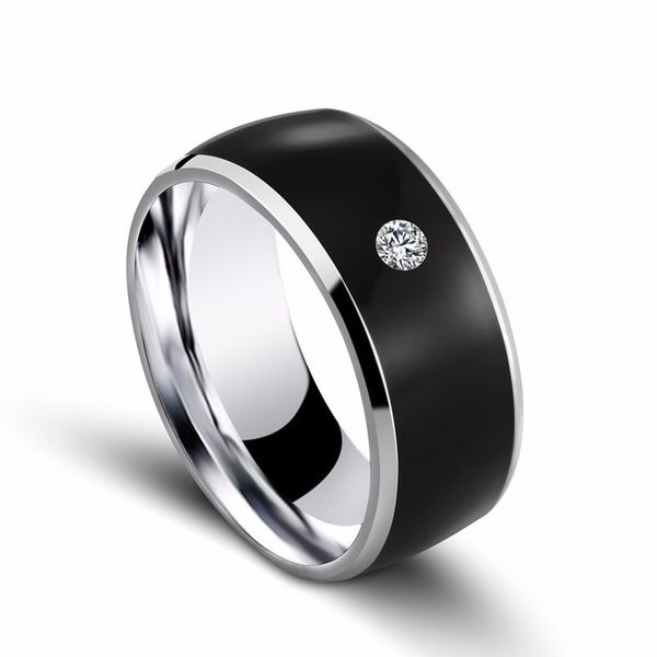 

nfc smart titanium steel ring waterproof/dust-proof for android mobile phone wear magic finger ring wear magic rfid card, Golden;silver