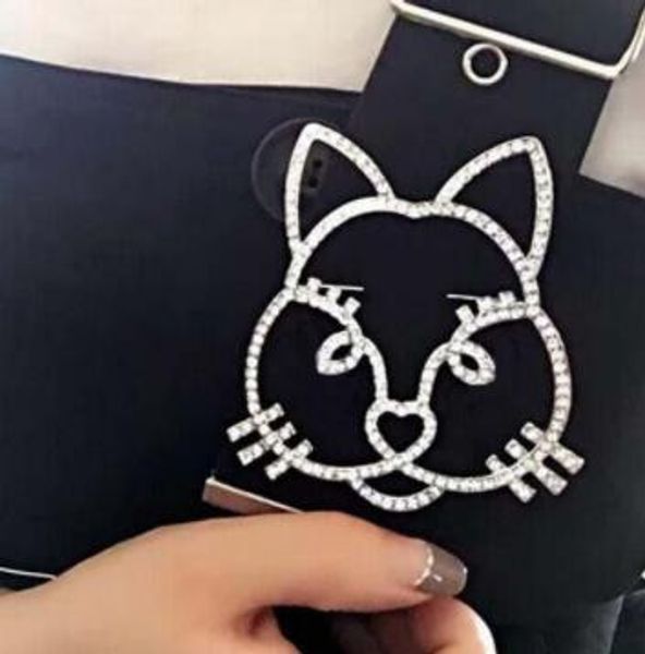 

Cute Animal Cat Kitty Head Броши Булавки Отворотом Буквы Дизайн Корсаж Сияющий Кристалл Горн