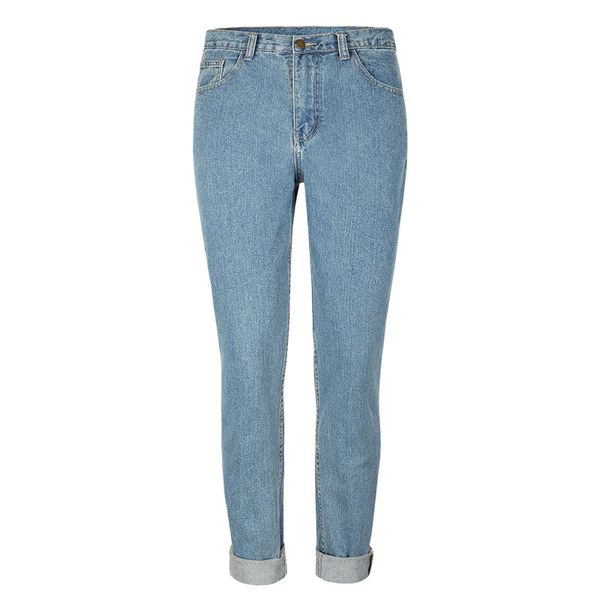 

spring autumn casual big size s-4xl blue color cotton women long jeans jl-hg006