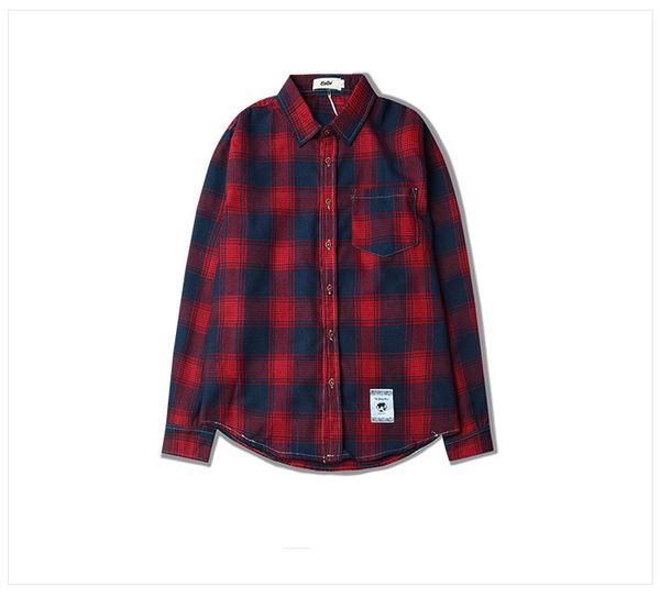 

plaid mens long sleeved shirts pure cotton casual shirt men checkered dress shirts slim stylish new fashion m~xxl, White;black