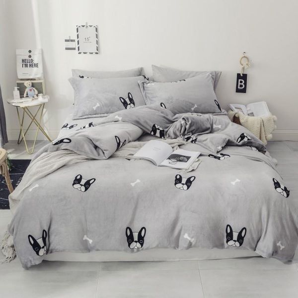 Fleece Winter Twin Queen Size Bedding Set Bed Sheet Fitted Sheet