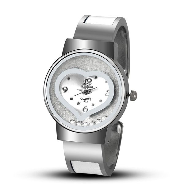

2018 fashion watch women watches brand xirhua xinhua bangle watch fashion casual quartz bracelet montre femme, Slivery;brown