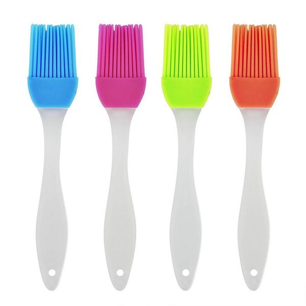 

candy color silicone baking bread cook tools pastry oil cream bbq utensil safety basting brush for cooking pastry tools