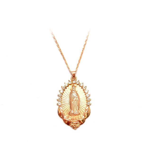 

boako necklace for women men statement vintage jesus pendant holiday christian african beads gold color accessories gift x7-m2, Silver