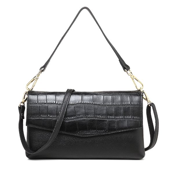 

fashion genuine leather real cow women's handbags odile alligator messenger bags shoulder bag crossbody