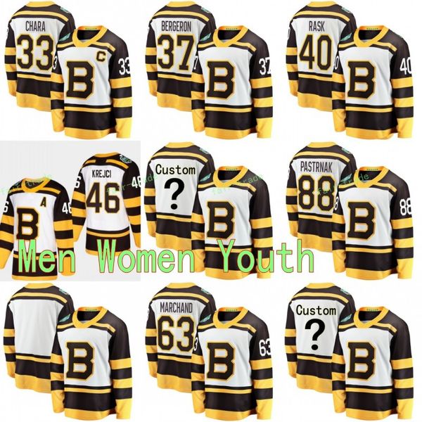 

Man Kids Women Boston Bruins 2019 Winter Classic Jerseys Hockey 33 Zdeno Chara 37 Patrice 63 Brad Marchand 40 Tuukka Rask 73 McAvoy