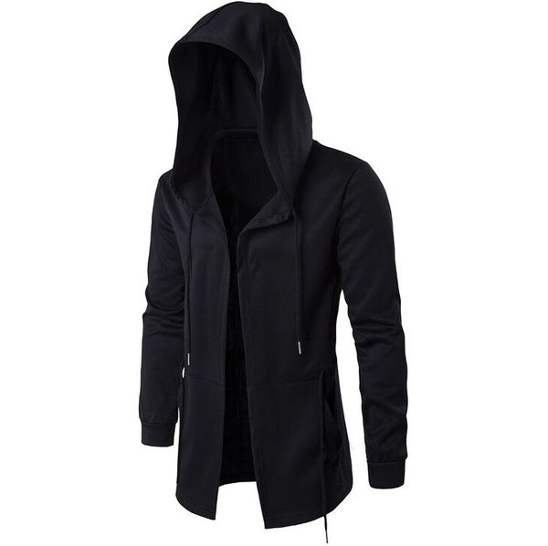 

autumn mid-length male men's black dark cloak sorcerer's size jacket clothing hooded men's large cape caagq
