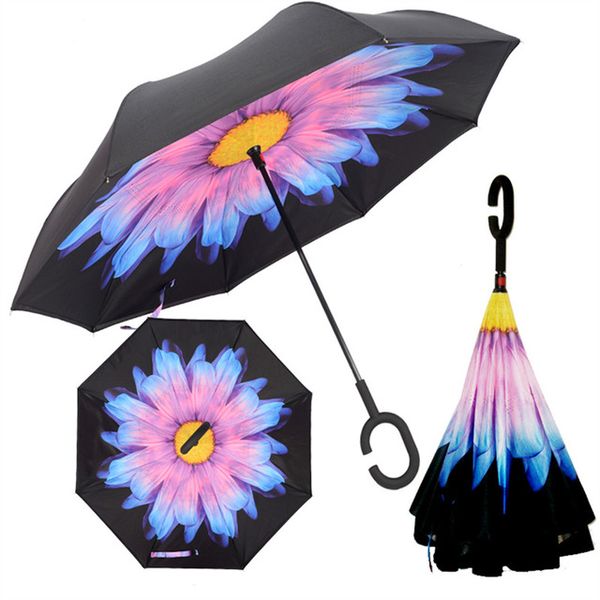 

inverted umbrella double layer sun parasol women rain reverse umbrellas male guarda chuva invertido paraguas parapluie windproof