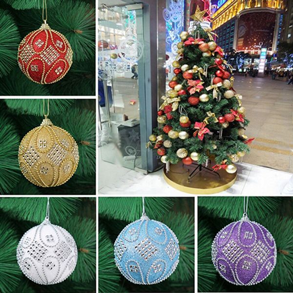 

1 pcs christmas tree hanging beads chain balls diameter 8cm upscale decorations crystal ball xmas home party wedding ornament