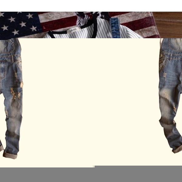 

new male suspenders new casual light blue denim overalls ripped jeans pockets men's bib jeans boyfriend jumpsuits size 4xl 5xl