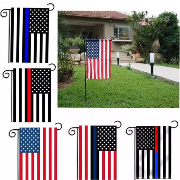 

30 * 45см blueline сша полицейские флаги партии украшения thin blue line флаг сша черный, белый и синий американский флаг garden flag 572