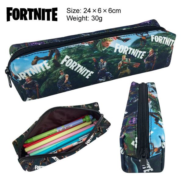 35 styles fashion cartoon pencil bags fortnite unicorn qq emoji harry potter print pencil case kids students stationery box purse 10 pcs - fortnite japanese emoji